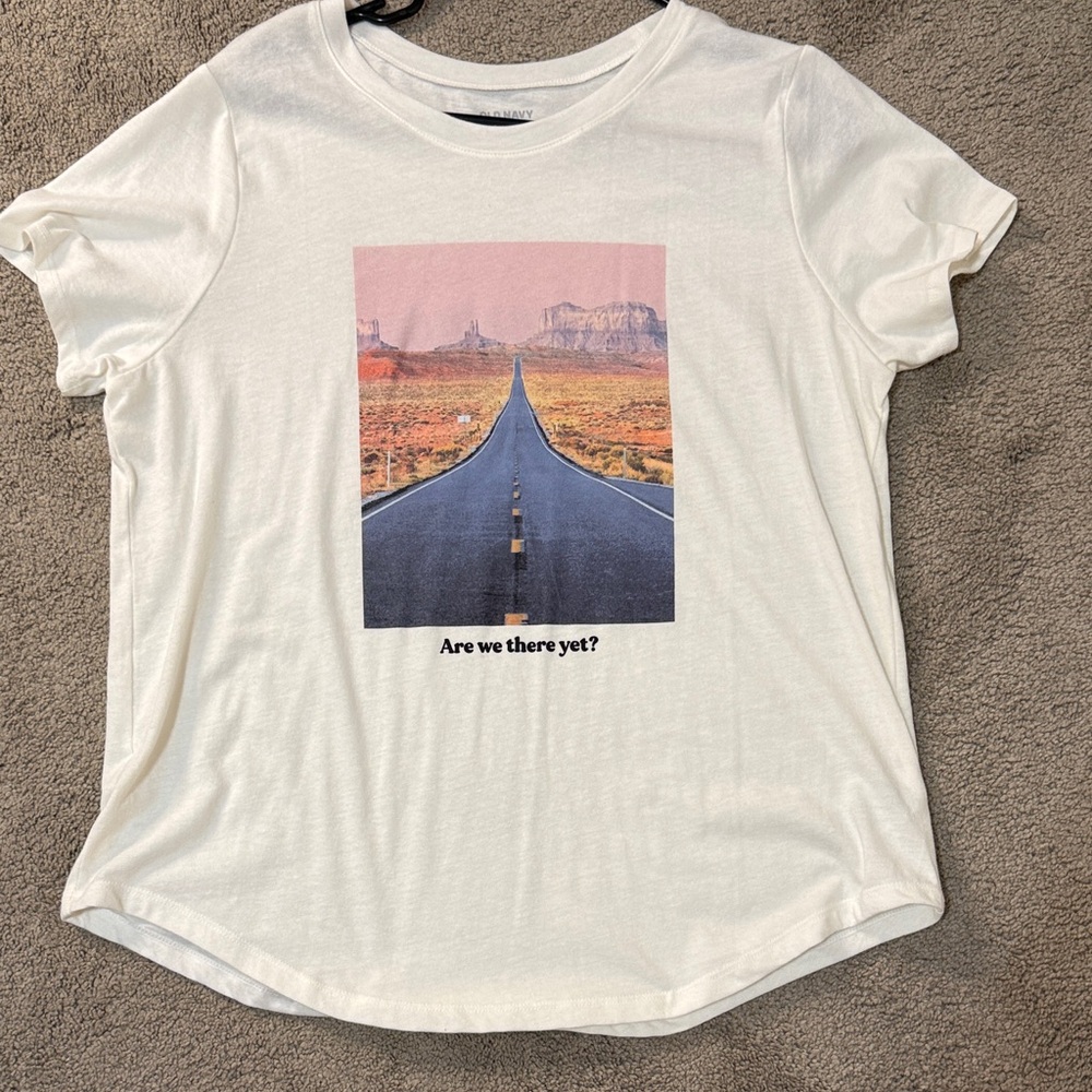 Old Navy White Graphic Tee